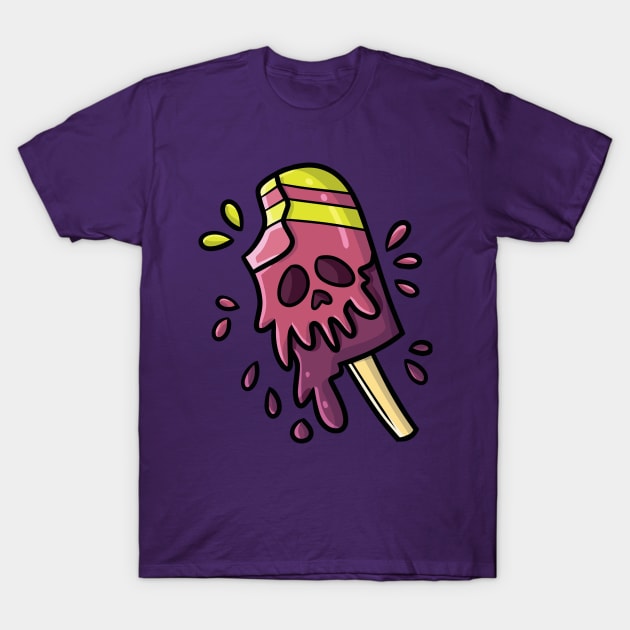 Skull Popsicle T-Shirt by Jocularity Art